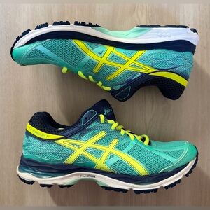 Asics Womens Gel Cumulus 17 T5D8N Teal Running Shoes Sneakers Sz 10